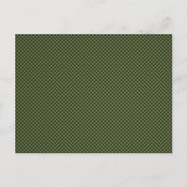 Army Green Carbon Fibre Print Postkarte (Vorderseite)