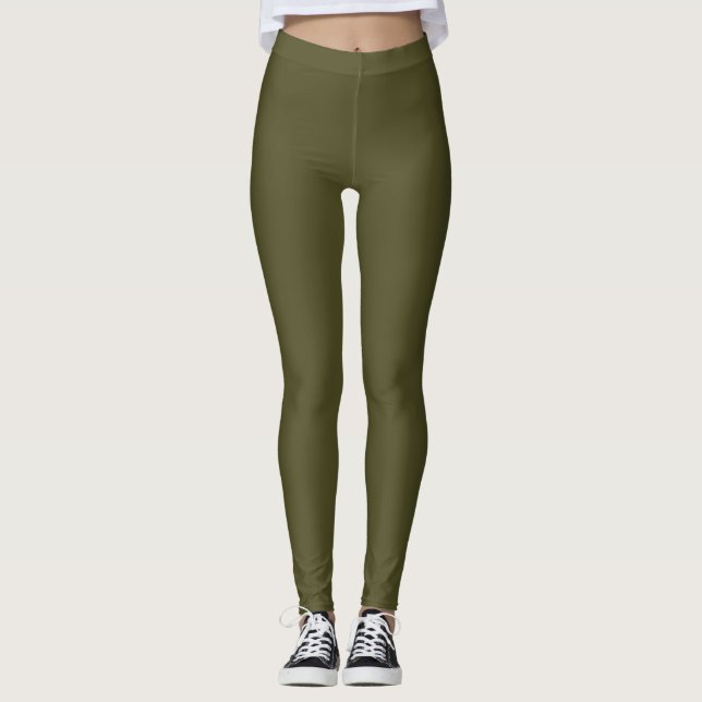 Army Green Color Leggings (Vorderseite)