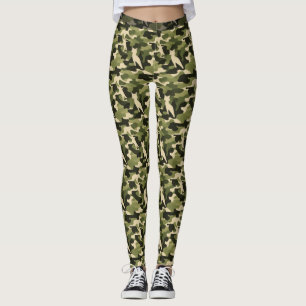 Army Green Feline Camouflage (Muster 1) Leggings