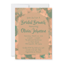 Army Green Floral Brautparty Brunch Einladung