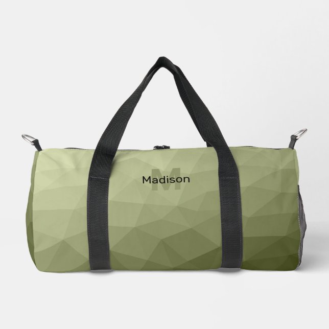 Army Green geometric mesh muster Monogram Duffle Bag (Vorderseite)