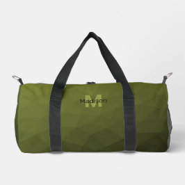 Army Green geometric mesh muster Monogram Duffle Bag