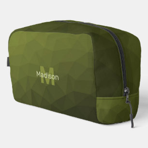 Army Green geometric mesh muster Monogram Waschbeutel