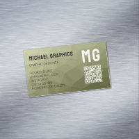 Army Green geometric mesh muster QR code