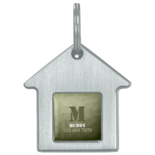 Army Green geometric mesh pattern custom Monogram Tiermarke