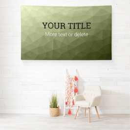 Army green geometric mesh Triangle custom text Banner
