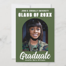 Army Green Graduate Foto Modern Arch Abschluss