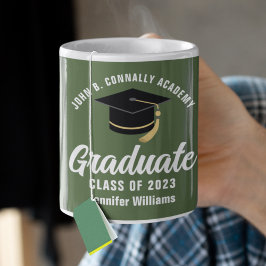 Army Green Graduate Personalisiert 2025 Abschluss Kaffeetasse