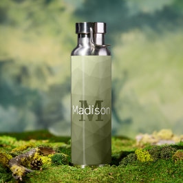 Army Green Light geometrische Mesh Muster Monogram Trinkflasche