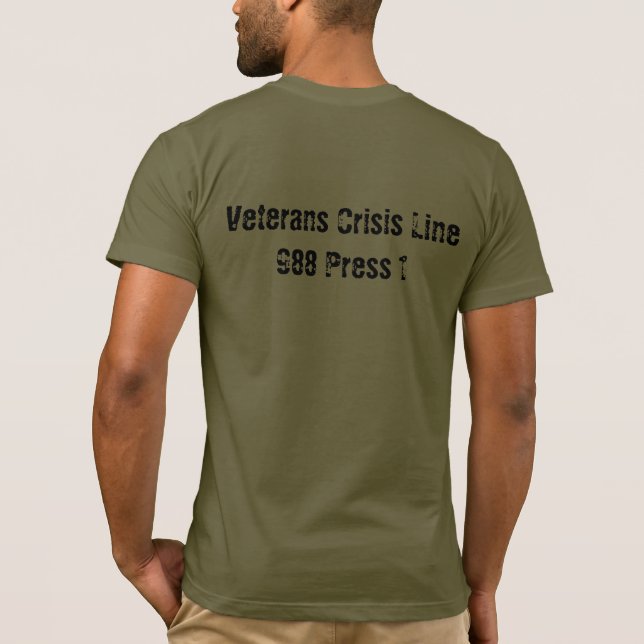 Army Green Operation Mind Shield Logo T-Shirt (Rückseite)