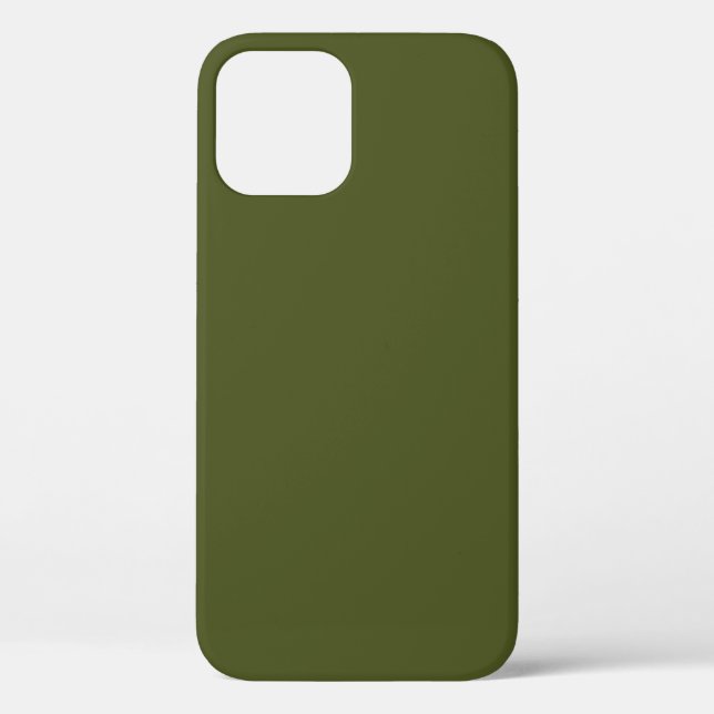 Army Green Solid Color Case-Mate iPhone Hülle (Rückseite)