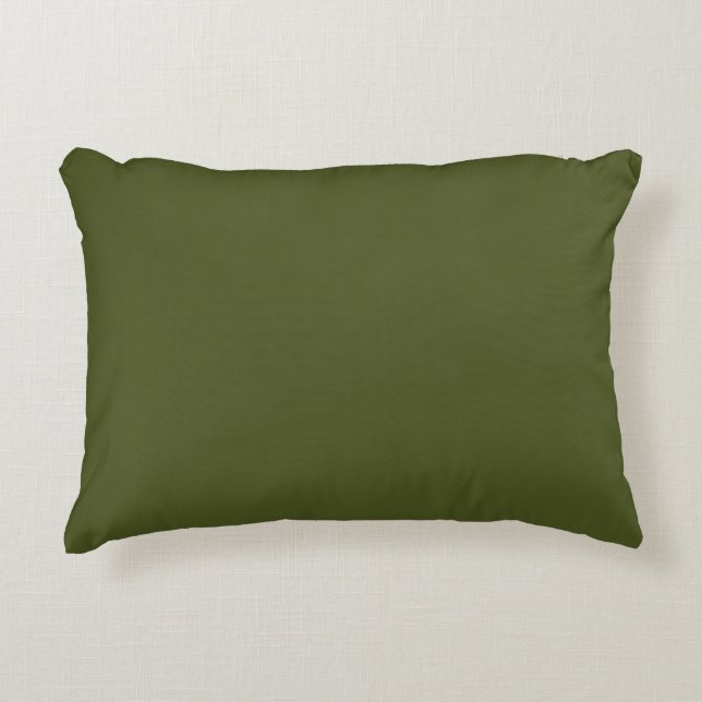 Army Green Solid Color Dekokissen (Vorderseite)