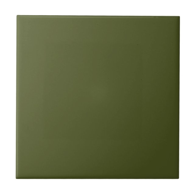 Army Green Solid Color Fliese (Vorderseite)