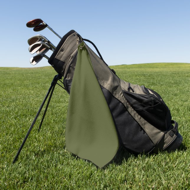 Army Green Solid Color Golfhandtuch (Gras)
