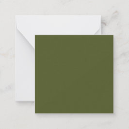 Army Green Solid Color Mitteilungskarte