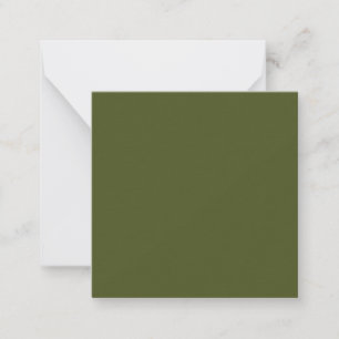 Army Green Solid Color Mitteilungskarte