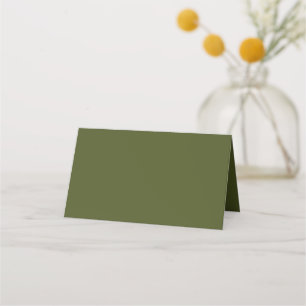 Army Green Solid Color Platzkarte