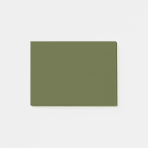 Army Green Solid Color Post-it Klebezettel
