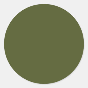 Army Green Solid Color Runder Aufkleber