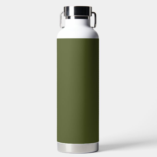 Army Green Solid Color Trinkflasche (Vorderseite)