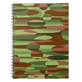 Army Green und Brown Spheres Notizblock