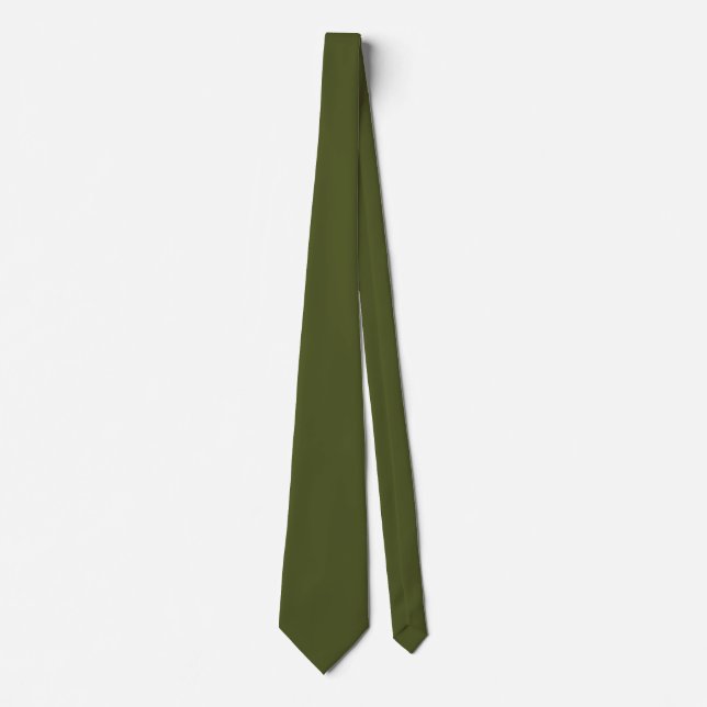 Army green (Vollfarbe) Krawatte (Vorderseite)