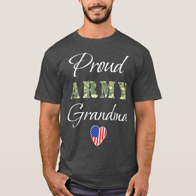 Army Großmutter Grandson Soldier for Proud Army T-Shirt (Vorderseite)