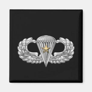 Army Im Flugzeug Basic Parachutist mit Combat Star Magnet