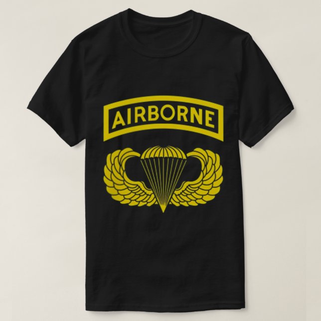 Army Im Flugzeug Division Paratrooper Tshirt, Ve T-Shirt (Design vorne)