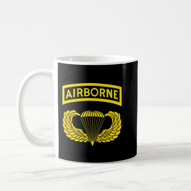 Army Im Flugzeug Division Paratrooper , Veteranen Kaffeetasse (Links)