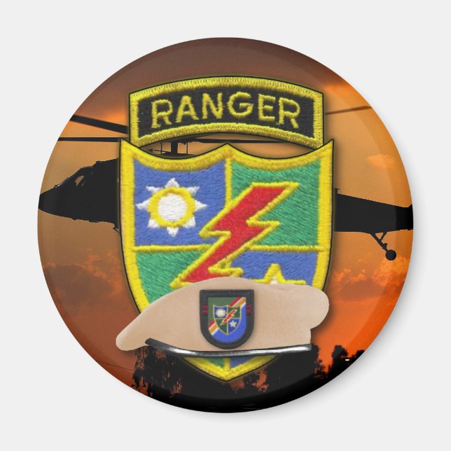 Army Im Flugzeug Rangers Veterans Vets LRRP Recon Magnet (Vorne)
