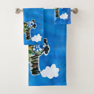 Army Jet "Kunst von Kindern" Badhandtuch Set