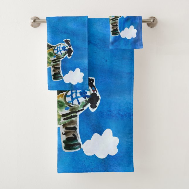 Army Jet "Kunst von Kindern" Badhandtuch Set (Insitu)