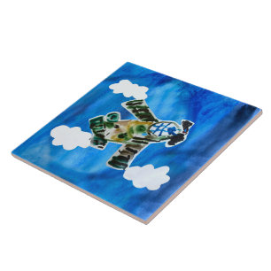 Army Jet "Kunst von Kindern" Fliese