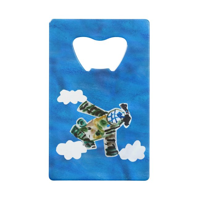Army Jet "Kunst von Kindern" Geldbeutel Flaschenöffner (Vorderseite)