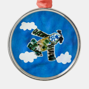 Army Jet "Kunst von Kindern" Ornament Aus Metall