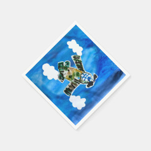 Army Jet "Kunst von Kindern" Serviette