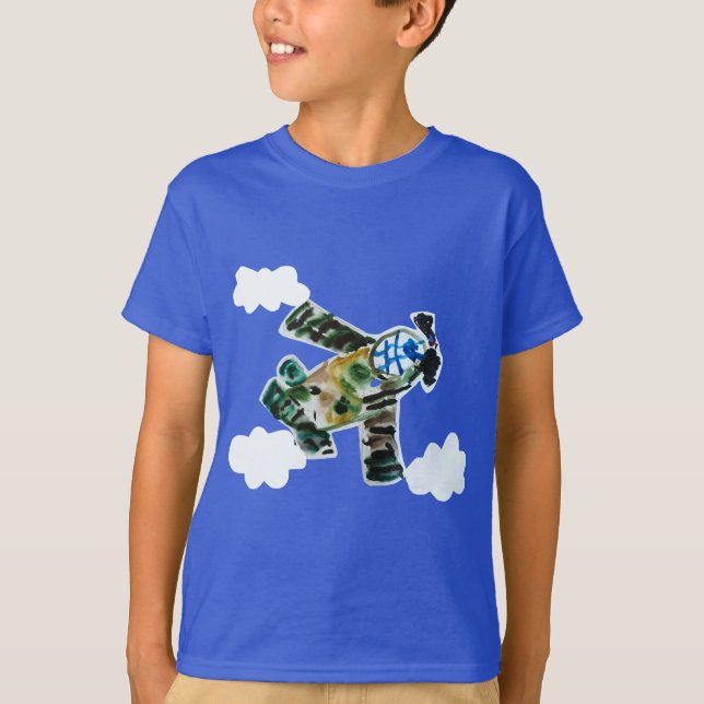 Army Jet "Kunst von Kindern" T-Shirt (Vorderseite)