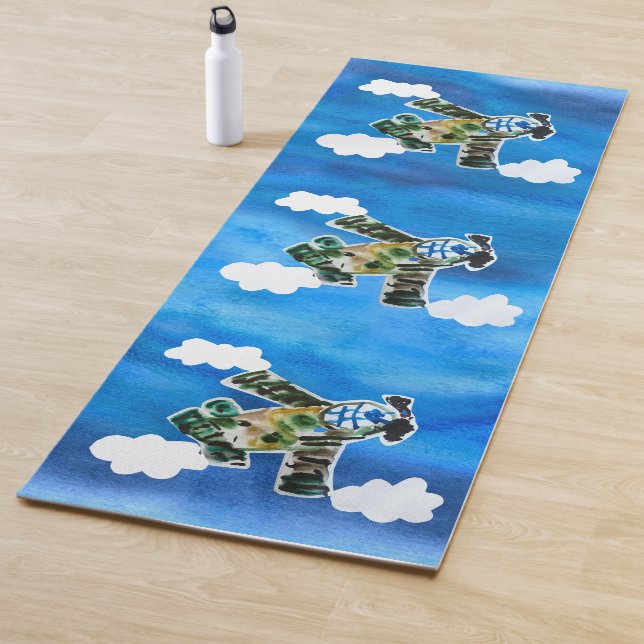 Army Jet "Kunst von Kindern" Yogamatte (Beispiel)