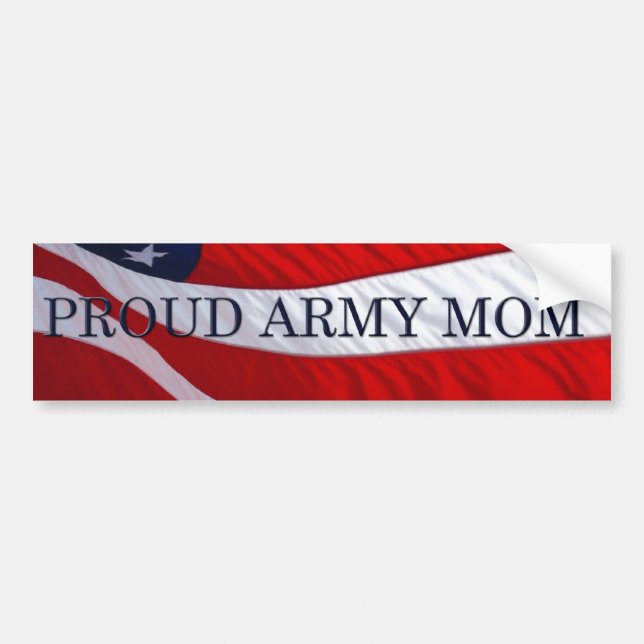 Army Mama American Flag Autoaufkleber (Vorne)
