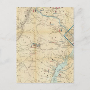 Army Map of the Seat of War in Virginia Postkarte