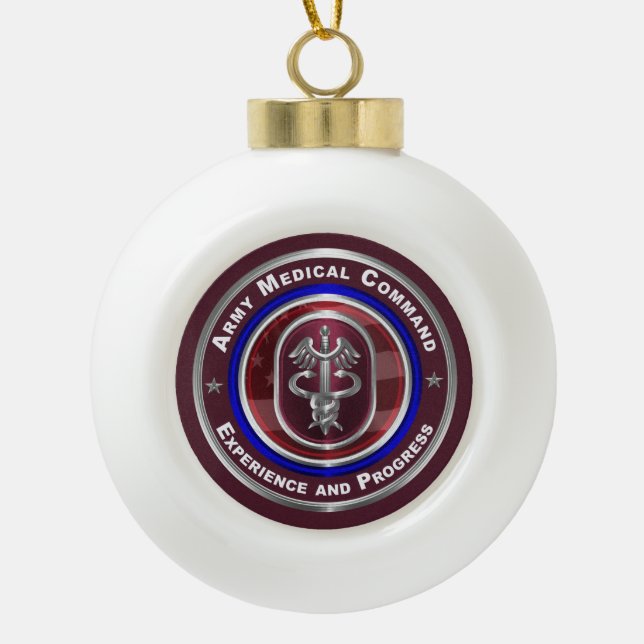 Army Medical Command AMEDD Keepake Keramik Kugel-Ornament (Vorderseite)