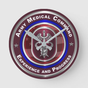 Army Medical Command-AMEDD Keepsake Runde Wanduhr
