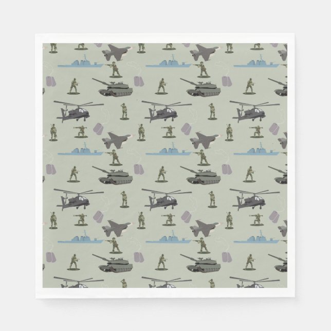 Army Military Camouflage Green Camo Birthday Serviette (Vorderseite)