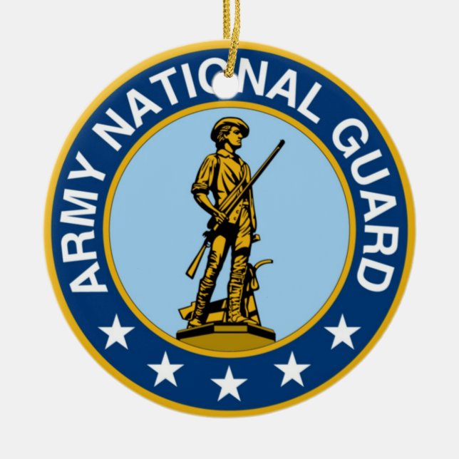 Army_National_Guard_logo Keramik Ornament (Vorne)