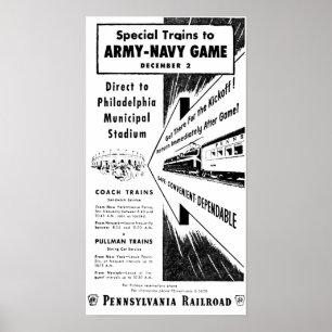 Army Navy Spiel über die Pennsylvania Eisenbahn Poster