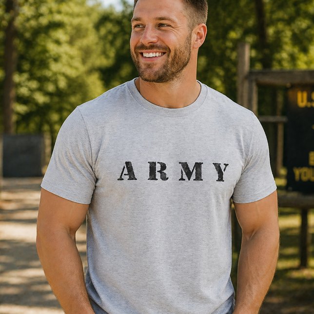 Army Not Shirt (Simple Minimal Army Distressed T-Shirt)