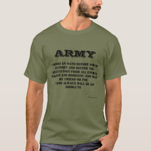   ARMY Oath Green T - Shirt T - Shirt