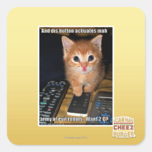 Army of Evil Robots Quadratischer Aufkleber