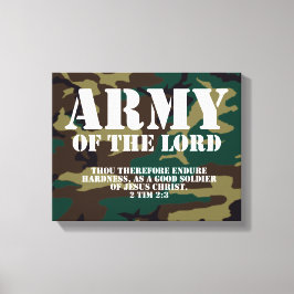 Army of the Lord, Bibel Scripture Camo Leinwanddruck